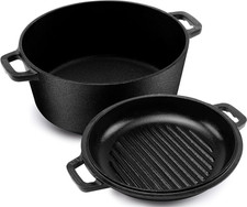 KICHLY 2 in 1 Cast Iron Dutch