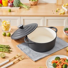 6L Enameled Casserole Pot Cast