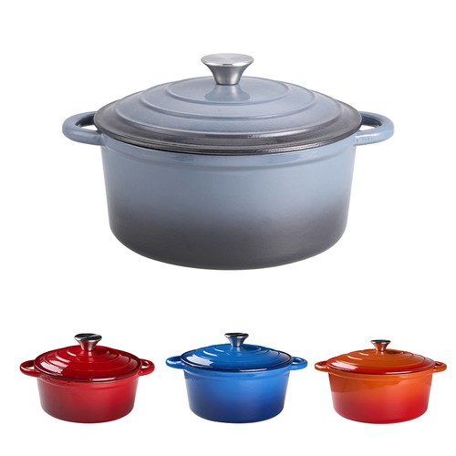 Round cast iron dutch oven - round,