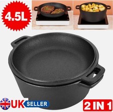 2 in 1 Seasoned Cast Iron