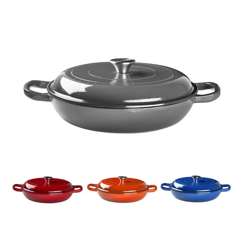 Enamelled cast iron round - cast,