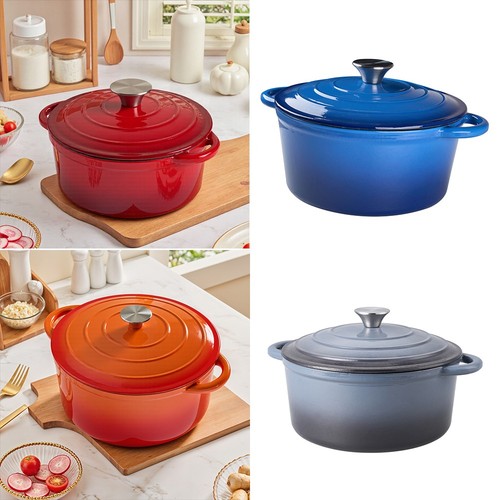 Enameled casserole pot - enameled,